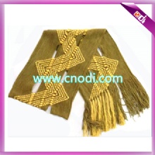 Acrylic knit chevron scarf
