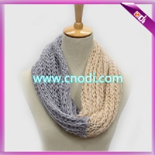 knit infinity scarf with lurex