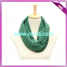 vertical stripe knit loop scarf