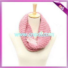 knit scarf with buttons